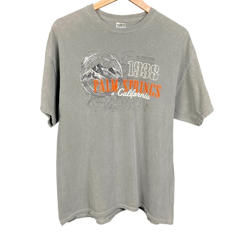 Y2K Palm Springs California 1938 Tourist T-Shirt - Sage - Size XL